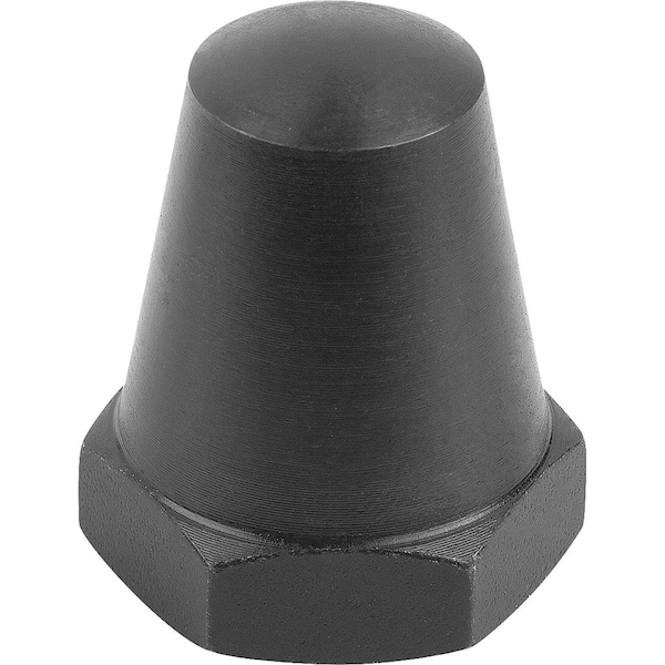 Kipp Rest Pad, Form:B Round, Internal Thread D=M12, H=50, Sw=19, Carbon Steel Tempered And Black Oxidis - K0294.212050
