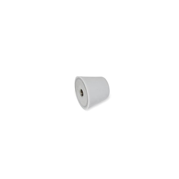 J.W. Winco GN256-19-M5-55-GR Conical Bmpr Stainless, Silicone Rubber Gray, Tapped - 256-19-M5-55-GR