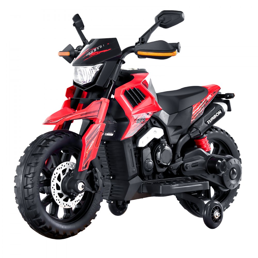 Christmas Gift! Kids Ride on Motorcycle 12V Electric Motorbike with LED for Kids Aged 3+ - ETCQMTCLLMTC7SZV6V1