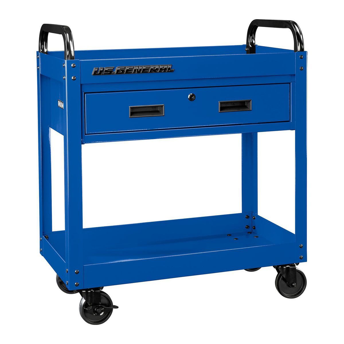 Carro de servicio de 30 pulgadas con 1 cajón, color azul - 71212