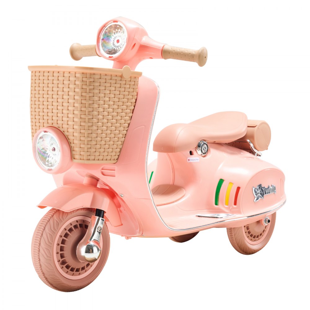 Christmas Gift! Kids Ride on Motorcycle 12V Electric Motor Trike with LED for Kids Aged 3+ - ETCQMTCSLMTCMECJ2V1