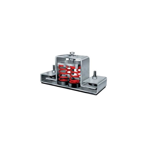 Mason Industries Floor Mount Seismic & Wind Vibration Isolator - 8-3/4"L x 2-1/2"W Red - SLR-A-510