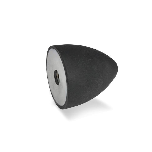J.W. Winco GN353-30-30-M8-E-55 Rubber Bumper Cone Tapped - 353-30-30-M8-E-55