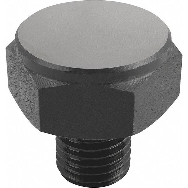 Kipp Positioning Foot, Form A, Ext. Thread Smooth Face, Steel, Case Hard. w Black Oxide Finish, Sw=30 - K0298.1151