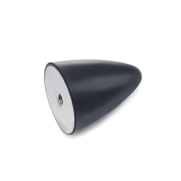 J.W. Winco GN453.2-19-25-1/4X20-55 Rubber Bumper Cone, Stainless Tapped - 453.2-19-25-1/4-55