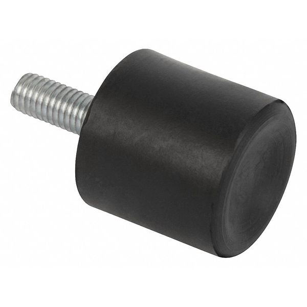 Kipp Rubber Buffer, Natural Rubber Shore 55A, 2160 N Max, M10, concave suction end, external threads - K0572.07003057