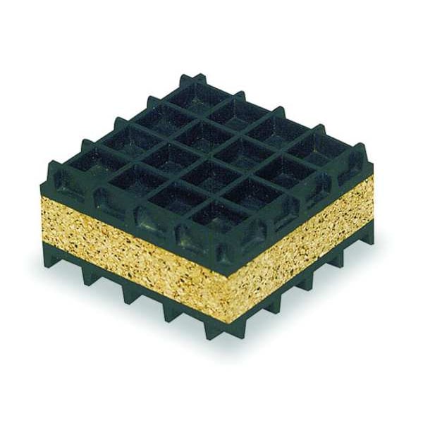 Mason Industries Pad, Anti Vibration, Height: 1 in - 5C026