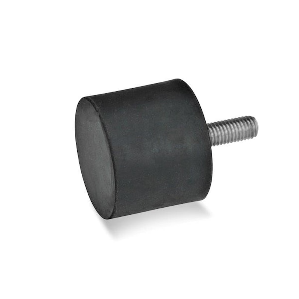 J.W. Winco GN452-15-20-M4-S-55 Rubber Bumper Stainless, Threaded Stud - 452-15-20-M4-S-55