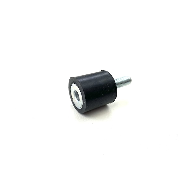 Fairchild Industries Rubber vibration isolator mount, female to male, metric, Natural Rubber 50A, Zinc-plated steel - RVI1005-FM50