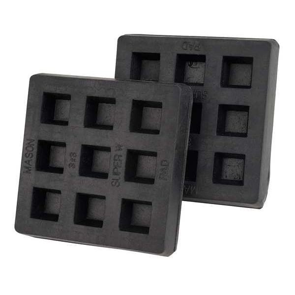 Mason Industries Vibration Iso Pad, 3x3x3/4 In, PK2 - 2LVR5