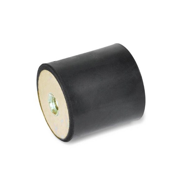 J.W. Winco GN351.3-25-25-5/16X18-55 Rubber Bumper, 2 Tapped Holes - 351.3-25-25-5/16-55