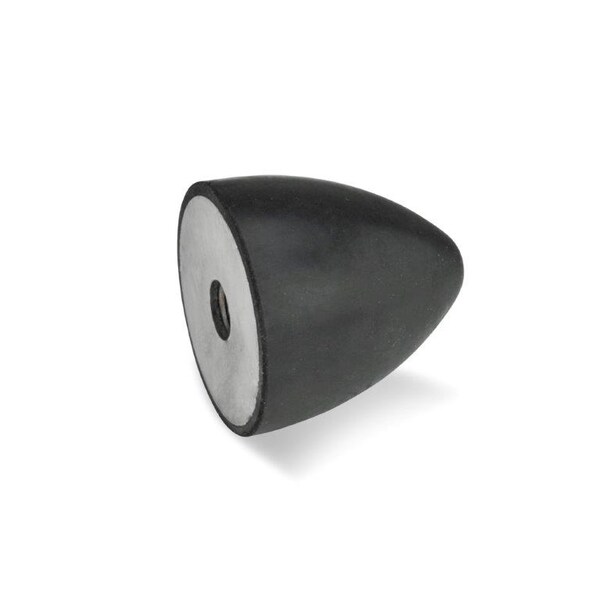 J.W. Winco GN453-35-40-M8-E-55 Rubber Bumper Cone Stainless, Tapped - 453-35-40-M8-E-55