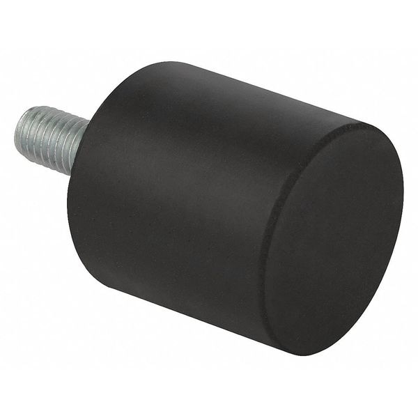 Kipp Rubber Buffer, Natural Rubber Shore 55A, 1938 N Max, M10, cylindrical, external threads one end - K0571.05002055