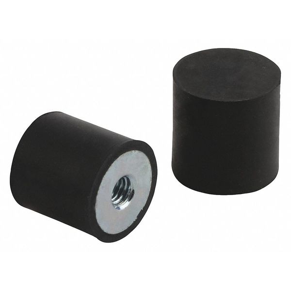 Kipp Rubber Buffer, Natural Rubber Shore 55A, 315 N Max, M8, cylindrical, internal threads one end - K0573.03004055