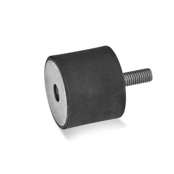 J.W. Winco GN451-15-10-M4-ES-55 Rubber Bmpr Stainless, Intrnl Thread & Thrd Stud - 451-15-10-M4-ES-55