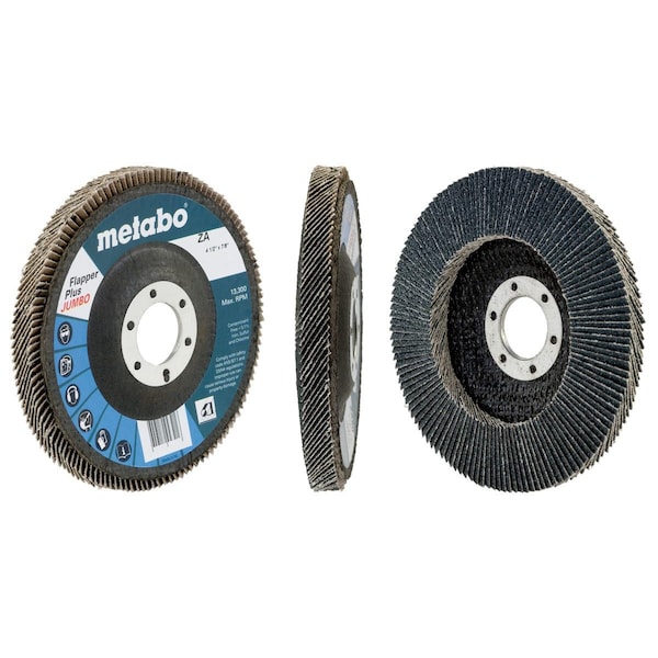 Disco de láminas Metabo 4 1/2" Flapper Plus JUMBO 60 7/8 T27 de Fibra de Vidrio - 629491000