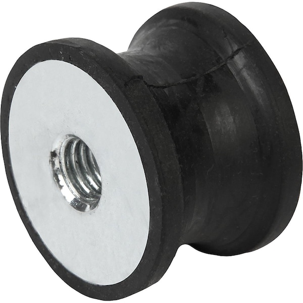 Kipp Rubber Buffer Type Ct Waisted Thread M08, D=40, H=30, Steel, Comp:Elast. Natural Rubber Shore 57A - K0570.04003057