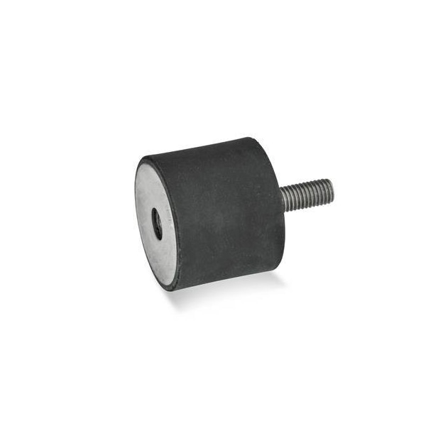 J.W. Winco Vibration-Isolating Mount, 20 mm H - 451-15-20-M4-ES-55