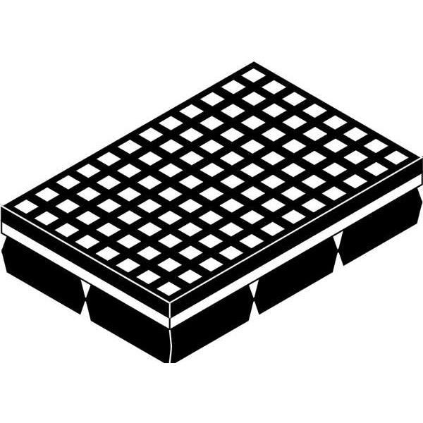 Mason Industries Vibration Isolation Pad, 10x10x1 1/4 In - 2LVP5