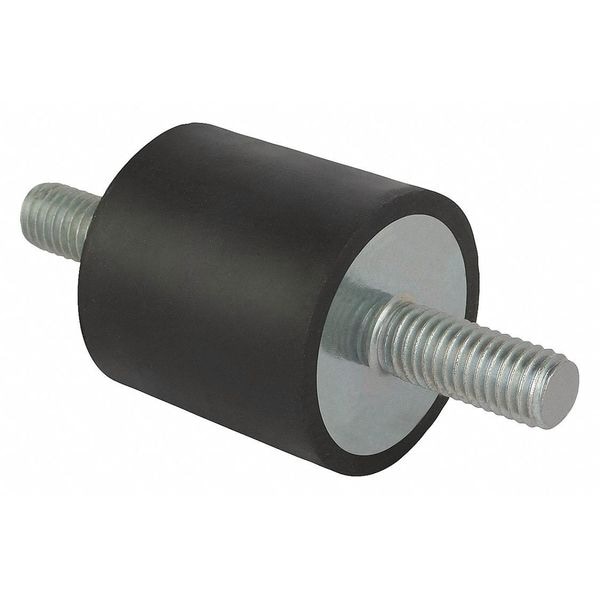 Kipp Rubber Buffer, Natural Rubber Shore 55A, 1153 N Max, M10, cylindrical, external thread both ends - K0566.05005055
