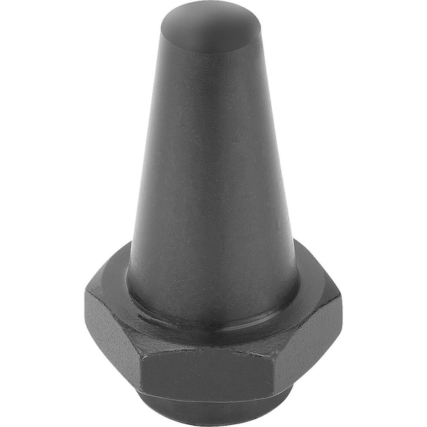Kipp Rest Pad W Spigot, Form:B Round, Internal Thread D=M10, H=40, Sw=24, Carbon Steel - K0295.210040