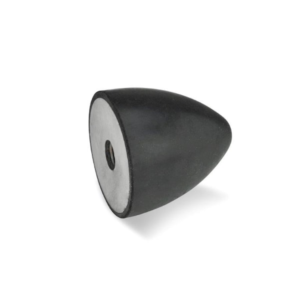 J.W. Winco GN453-50-61-M8-E-55 Rubber Bumper Cone Stainless, Tapped - 453-50-61-M8-E-55