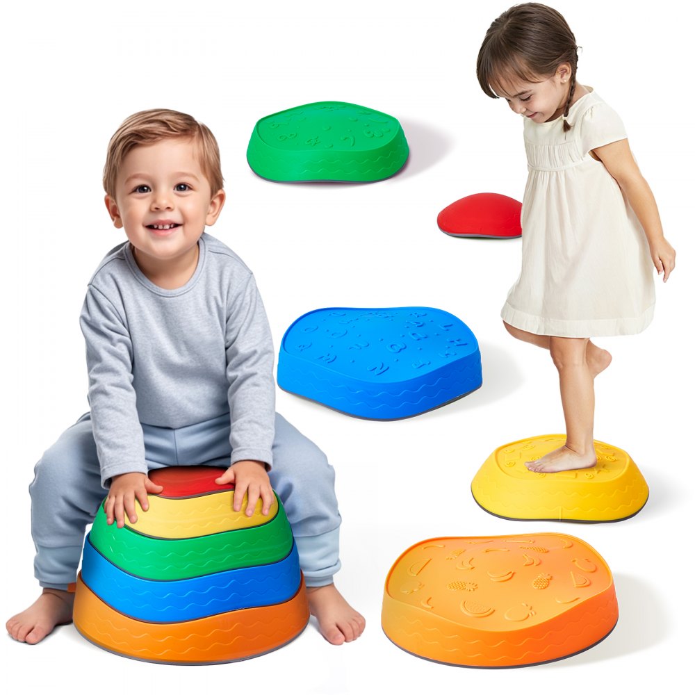 VEVOR Kids Balance Stepping Stones Sensory Obstacle Course 5 PCS Outdoor Indoor - ETPHDJSJHKDB96DGUV0