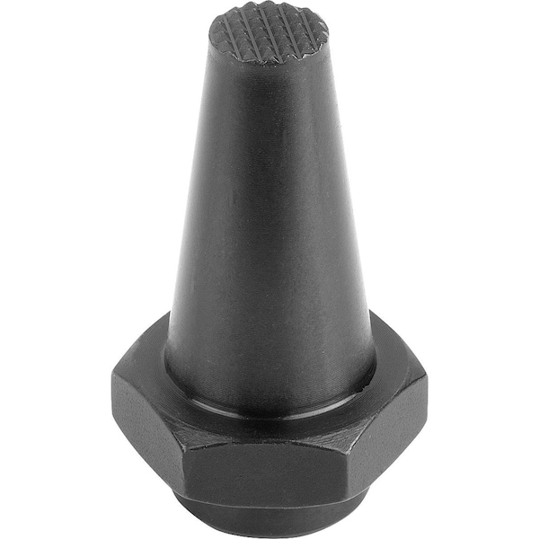 Kipp Rest Pad W Spigot, Form:C Serrated, Internal Thread D=M16, H=60, Sw=41, Carbon Steel - K0295.316060