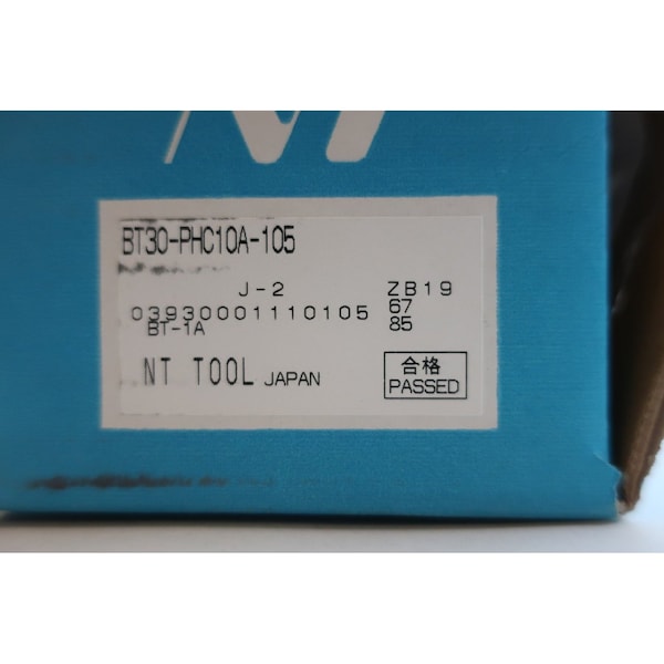 Nt Tool 40-45Mm Power Hydro Collet Chuck - BT30-PHC10A-105