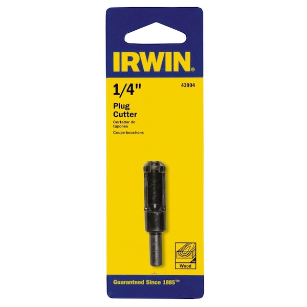 Irwin Irwin 1/4 in. X 2 in. L High Carbon Steel Plug Cutter Round Shank 1 pc - 43904