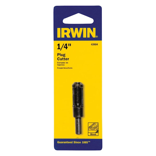 Irwin Irwin 1/4 in. X 2 in. L High Carbon Steel Plug Cutter Round Shank 1 pc - 43904
