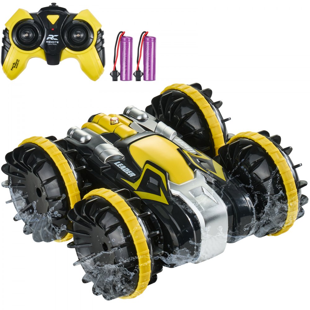 VEVOR Amphibious Remote Control Car Boat 2.4 GHz 4WD RC Boat Kids Adults Yellow - SLLQYKCHSQC1CRUWNV9