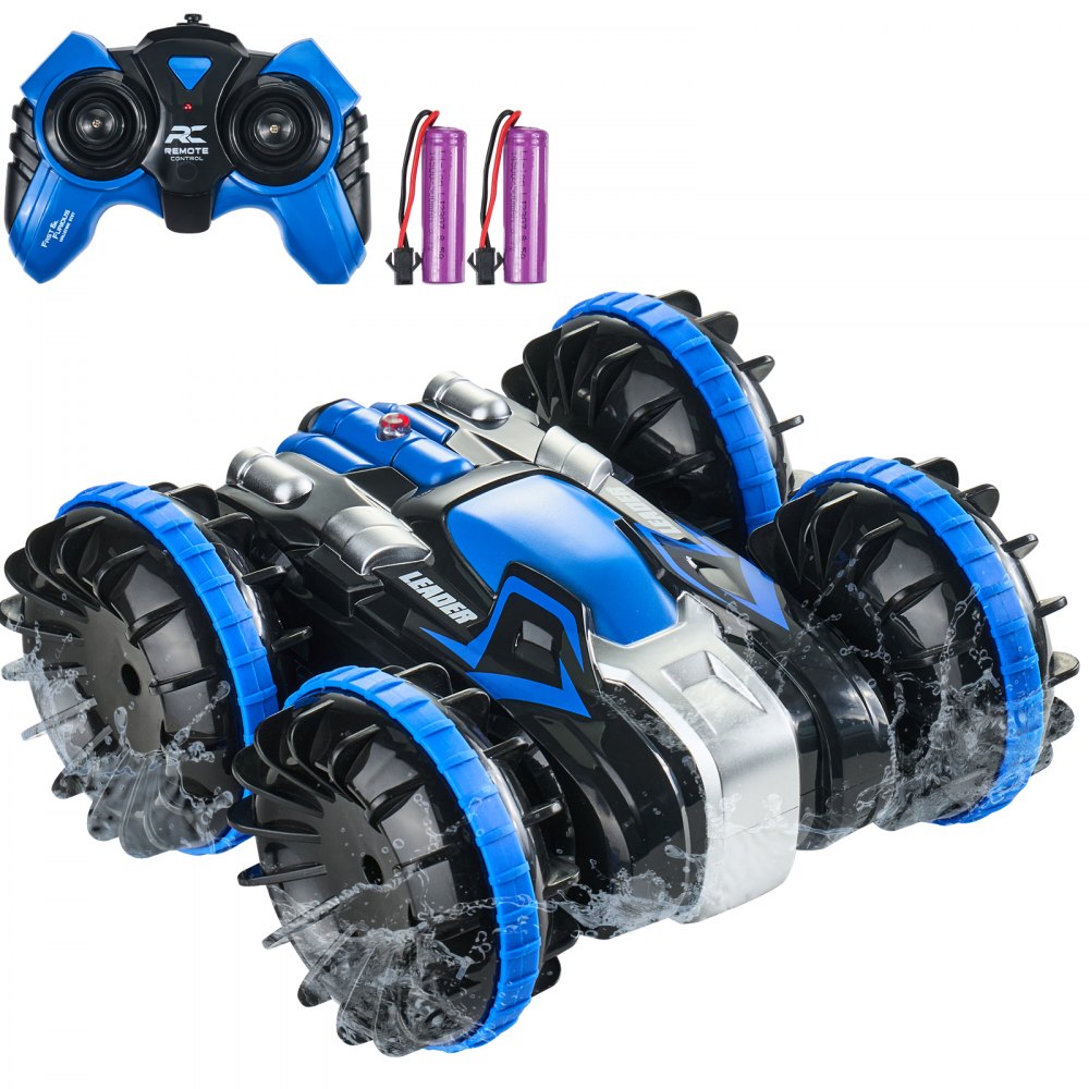 VEVOR Amphibious Remote Control Car Boat 2.4 GHz 4WD RC Boat Kids Adults Blue - SLLQYKCQC1JZAI7C8V9