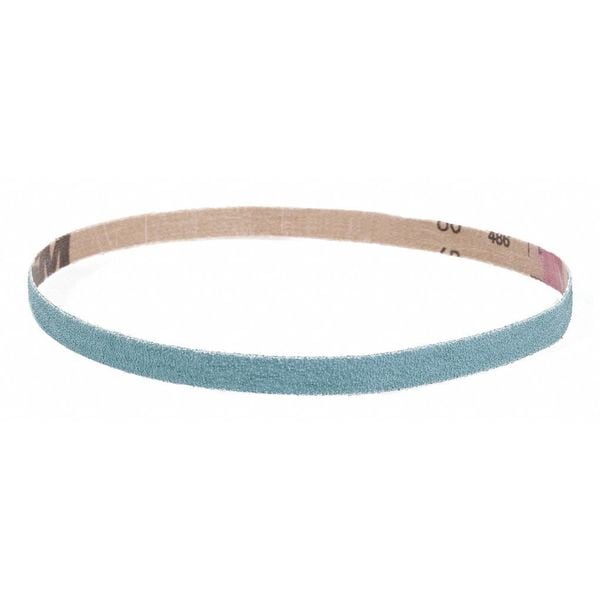 Banda abrasiva Vsm, grano 24, Zirc, 1 x 60", paquete de 10, recubierta, 1" de ancho, 60" de largo, grano 24, extra grueso, zirconio, azul - 203335