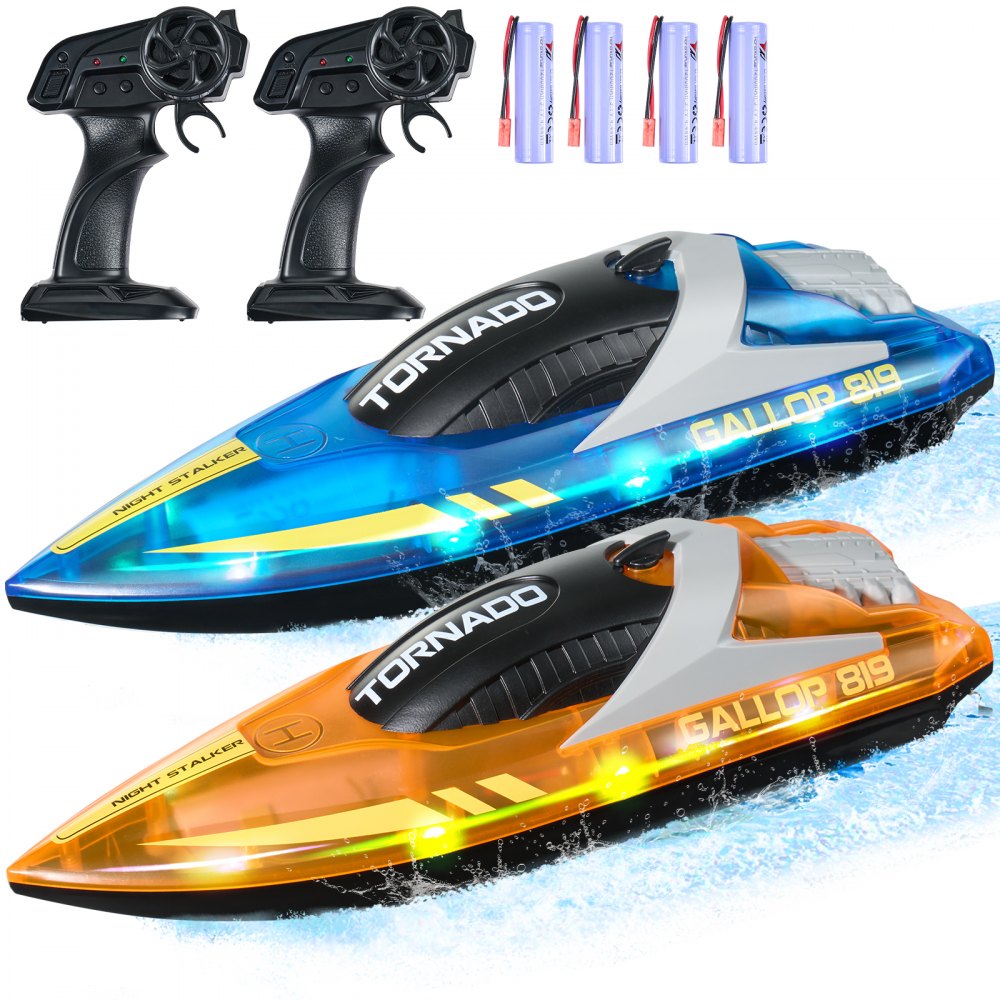 VEVOR 2 PCS RC Boat 2.4 GHz Remote Control Racing Boat 12 km/h Kids Adults Gift - SSYKCLHCJ30KRX4B9V9