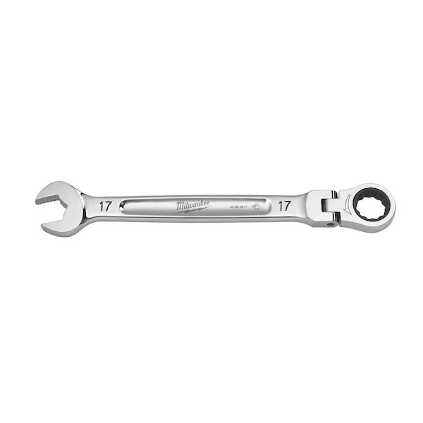 Llave combinada Milwaukee Tool de trinquete con cabezal flexible métrica de 17mm - 45-96-9617