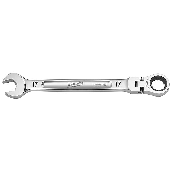 Llave combinada Milwaukee Tool de trinquete con cabezal flexible métrica de 17mm - 45-96-9617
