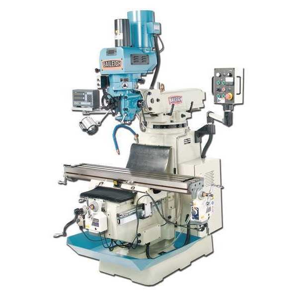 Baileigh Industrial Vertical Mill, 3Phase, 220V, 10 x 54In - VM-1054-3