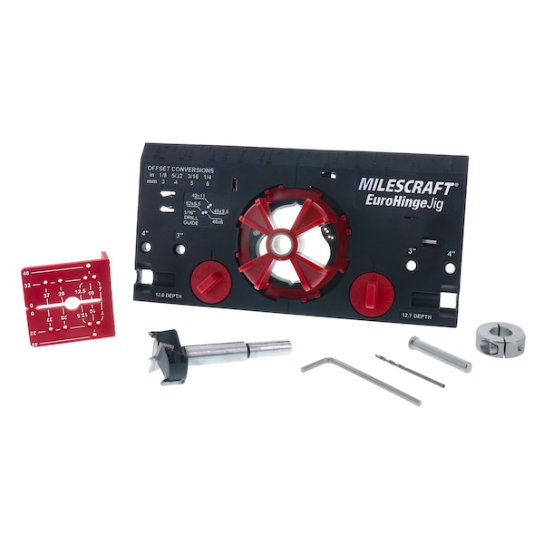 Milescraft Euro Hinge Jig-Concealed Hinge Jig, Suitable for Frame and Frameless Cabinet Door Hinges 35mm - 1342