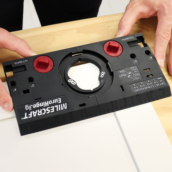 Milescraft Euro Hinge Jig-Concealed Hinge Jig, Suitable for Frame and Frameless Cabinet Door Hinges 35mm - 1342