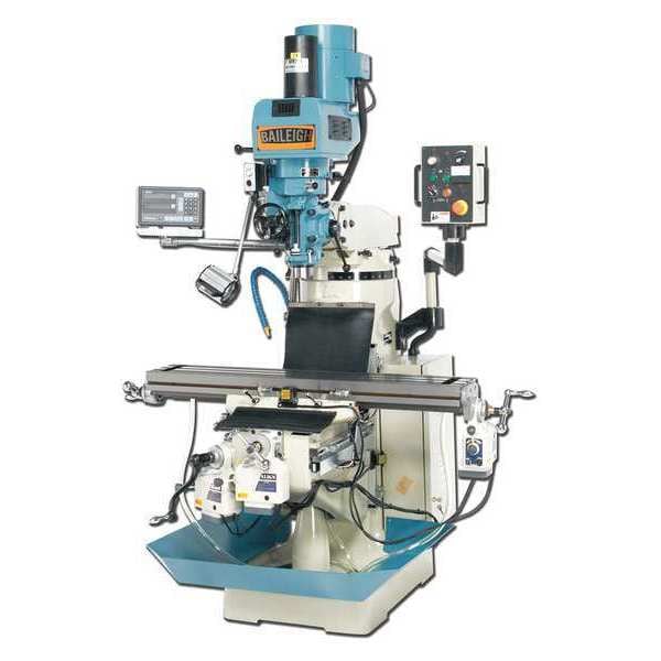 Baileigh Industrial Vertical Mill, 1Phase, 220V, 9 x 49In - VM-949-1