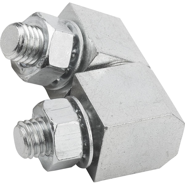 Kipp Square Hinge With Fastening Nut, Form:B, Stainless Steel 1.4305, B=25, 3, A=13, A1=10, A2=10 - K1142.110610135