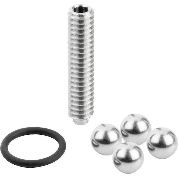 Kipp Repair Set Ball Lock, For Positioning Cylinder, For D=13, For L=34, 6, Stainless Steel - K1474.913020