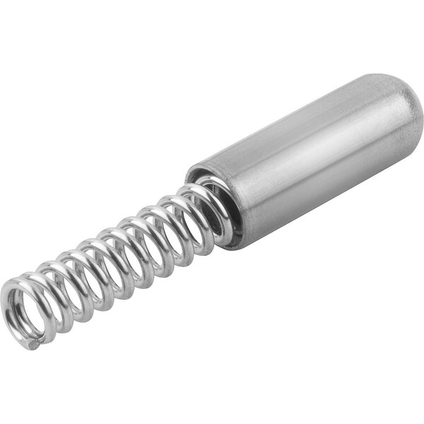 Kipp Spring Sleeve Rounded, Form:A Without Collar L=16, D1=3 Stainless Steel, Comp:Stainless Steel - K1277.123016