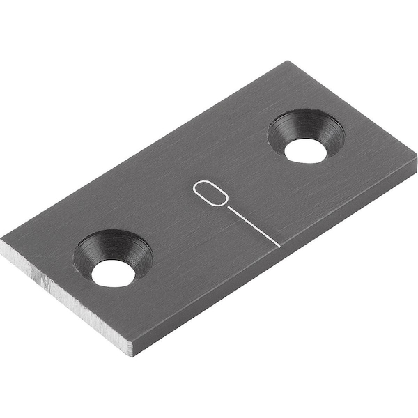Kipp Zero Mark Holes, Horizontal L=30 15X2, Aluminum Black Anodized - K0757.10