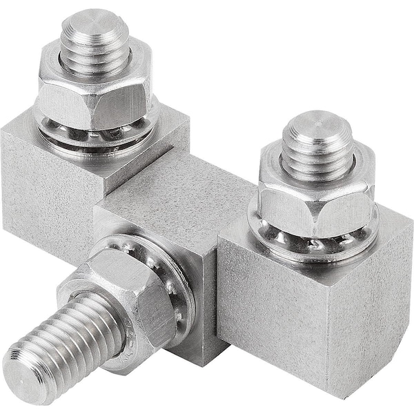 Kipp Square Hinge With Fastening Nut, Form:A, Stainless Steel 1.4305, B=49, A=18, A1=14, A2=22 - K1142.10820033
