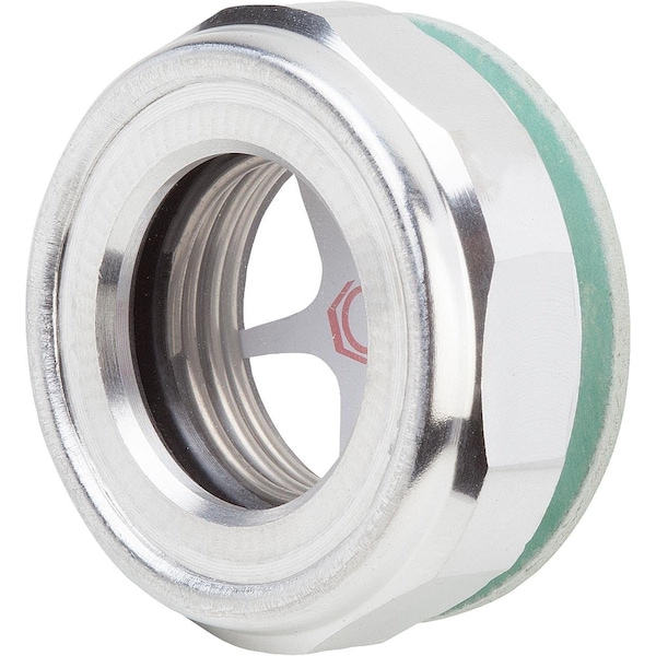 Kipp Oil Level Sight Glass W. Nat. Glass Lens With Reflector, D1=G1/2, D=29, 5, Aluminum - K0246.29012
