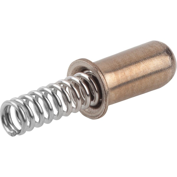 Kipp Spring Sleeve Rounded, Form:C W. Collar L=13, D=4, 1, D1=3 Stainless Steel, Comp:Stainless Steel - K1277.323013