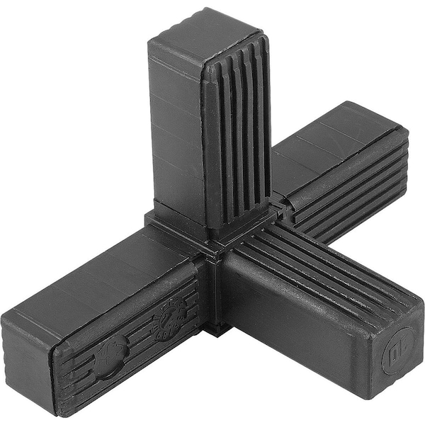 Kipp Connector 4-Way With Tapped Bush, A=30, L=124, Polyamide, Comp:Steel - K0624.130201210