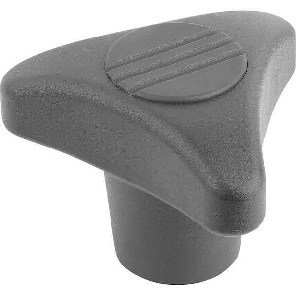Kipp Torque Triangular Grip D=M12 D1=80 Thermoplastic, Comp:Stainless Steel, Comp:Electropolished - K1019.180125